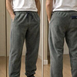 Vintage Patagonia Pants Mens Large Gray Navy Synchilla Fleece EcoSpun 90s